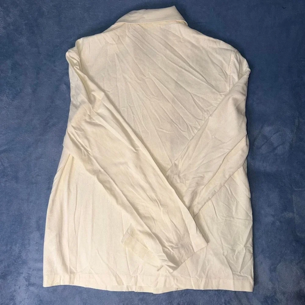 Zara Nanushka cream linen shirt